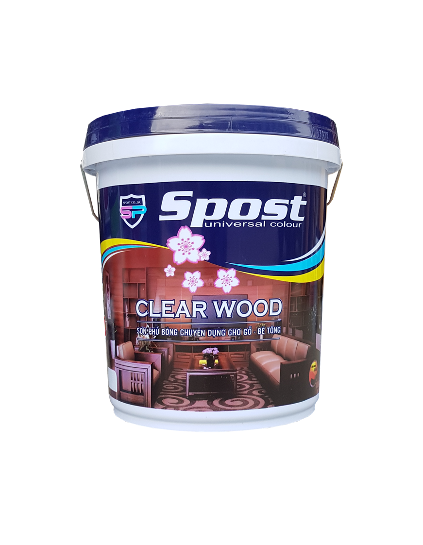 Sơn phủ bóng không màu cho sơn giả gỗ SPOST Clear Wood